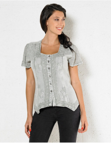 Blouse femme viscose manches courtes sw