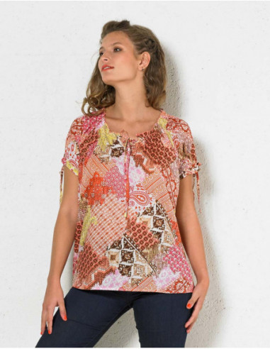 Summer patchwork blouse