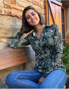 Chemisier cintré femme imprimé original