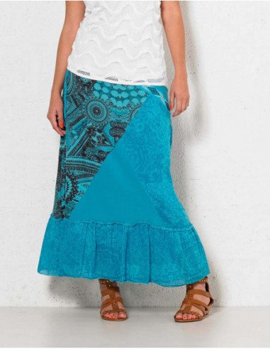 Jupe Coton Voile Longue Doublee