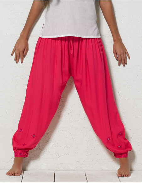 Lady easy harem pant embroidered mirors