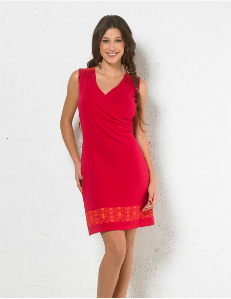 Robe courte effet cache cœur