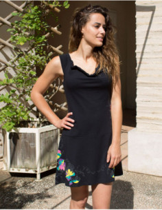 Cowl neck short dress
