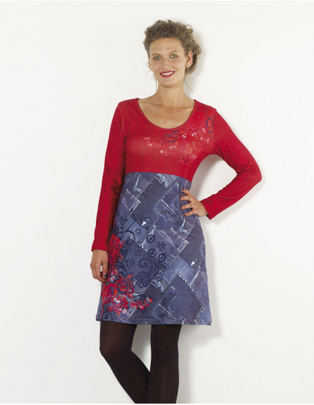 Robe originale en trompe l'œil