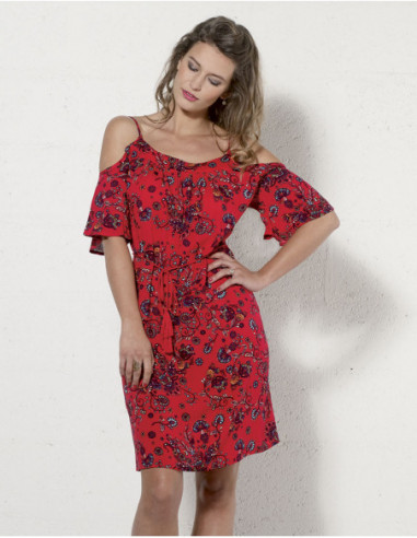 Robe courte à manches bohèmes