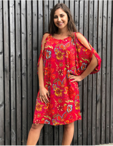 Robe chauve-souris flower power