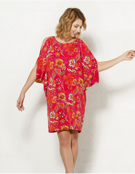 Robe chauve-souris flower power