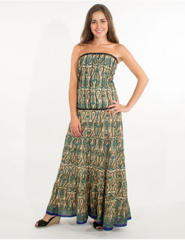 Long and elegant strapless dress