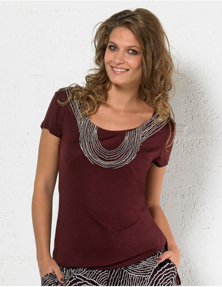 Ethnic necklace t-shirt