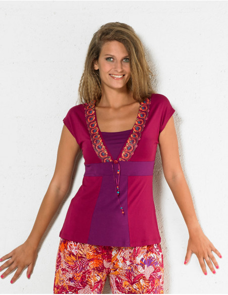 T-shirt ethnique coloré