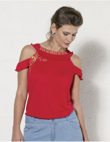 Off-the-shoulder boho top