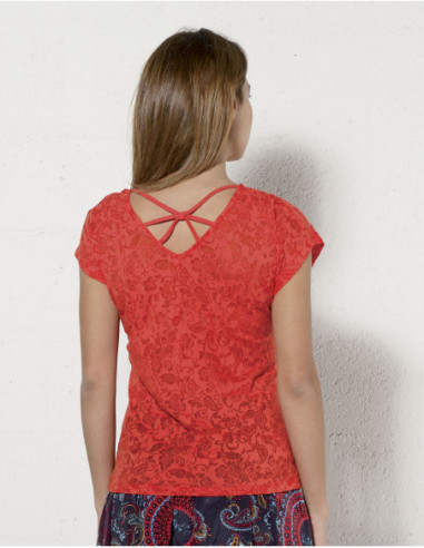 Womant burn-out t-shirt for summer