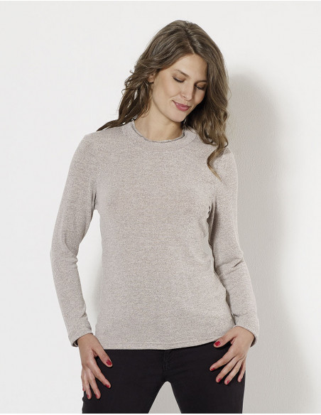 Pull basique manches longues en maille