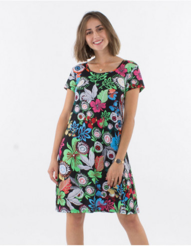 Original floral short dress