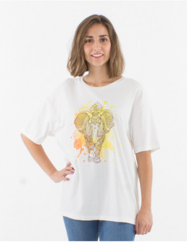 Tshirt cotton printed elephant baba cool