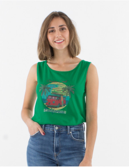 Hippie cotton tank top