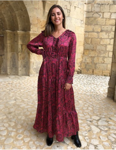 Original satin long dress