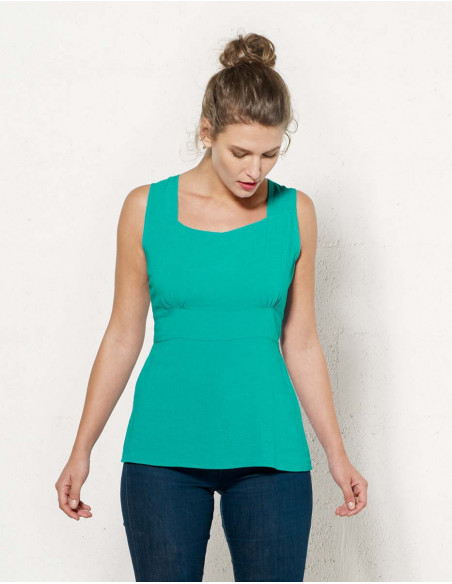 Top femme uni pour l'été