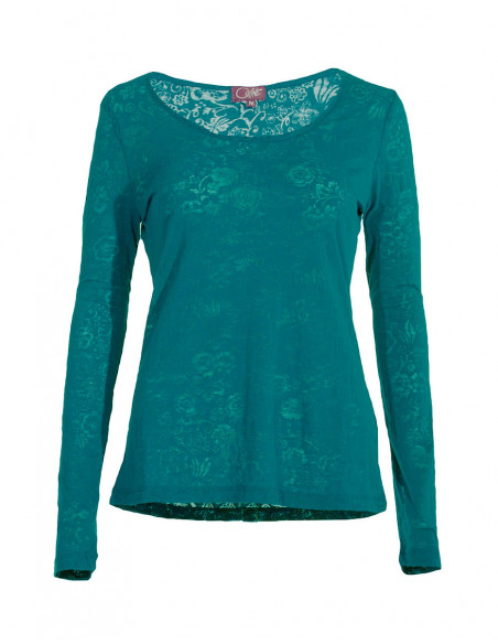 Tee-shirt chic  émeraude   transparent