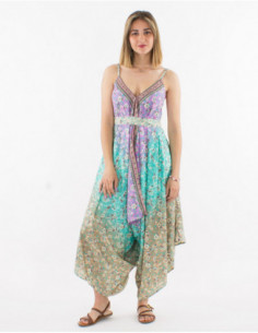 Combi pantalon asymétrique pour l'été 2023 original à motif pastel fleurs 2