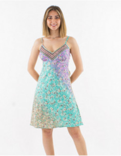 Light romantic short dress with pastel floral print 2