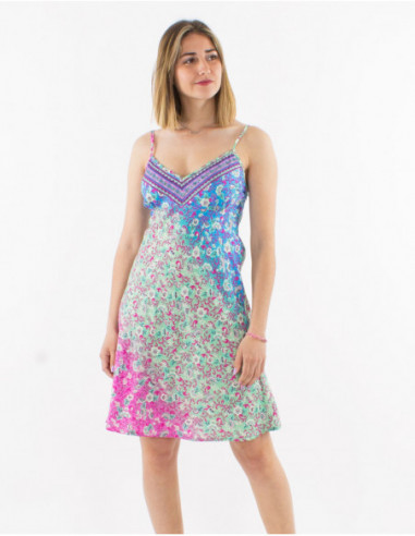 Light romantic short dress with pastel floral print