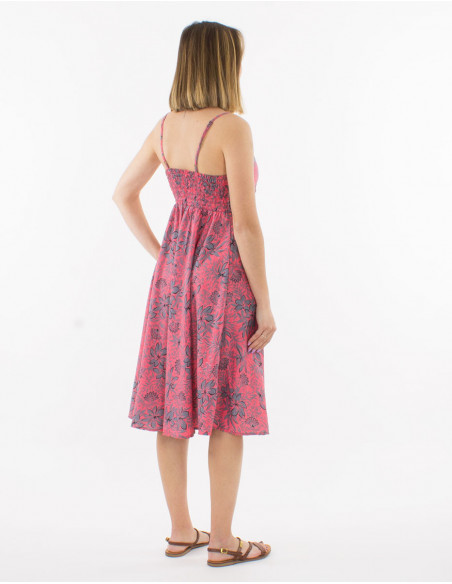 Robe d'été mi longue fluide bohème chic