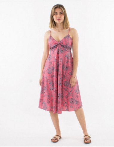 Robe d'été mi longue fluide bohème chic