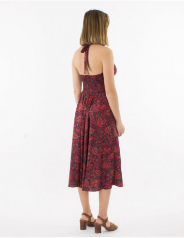 Robe mi longue dos nu bohème chic