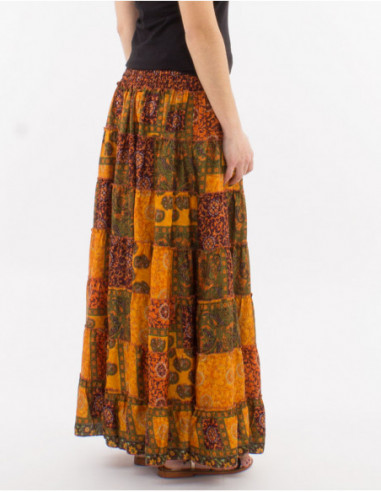 Jupe longue 2 en 1 motif africain