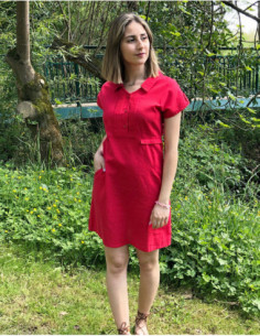 Robe chemise ample avec lin