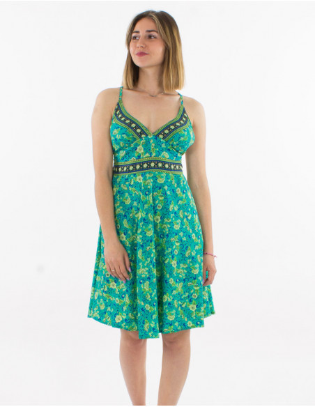 Short flowing summer bohemian dress