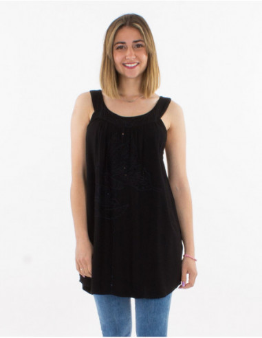 Basic tunic embroidered and openwork