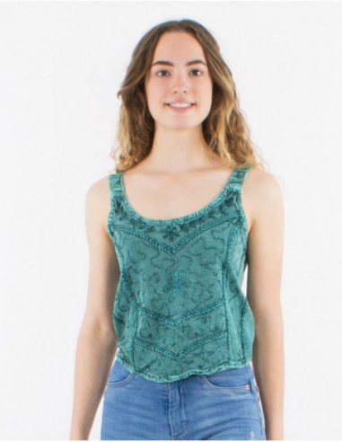 Plain ethnic top with embroidery