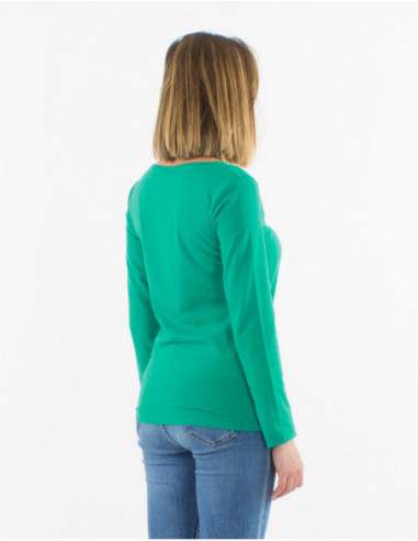 Plain long sleeve cotton t-shirt