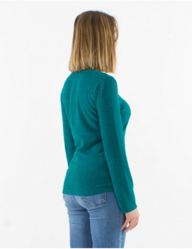 Plain mottled cardigan with buttons