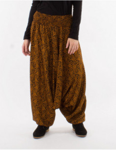 Women's all-season low-rise saroual with original arabesque motif 2