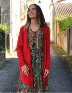 Gilet fluide à pans couleur unie