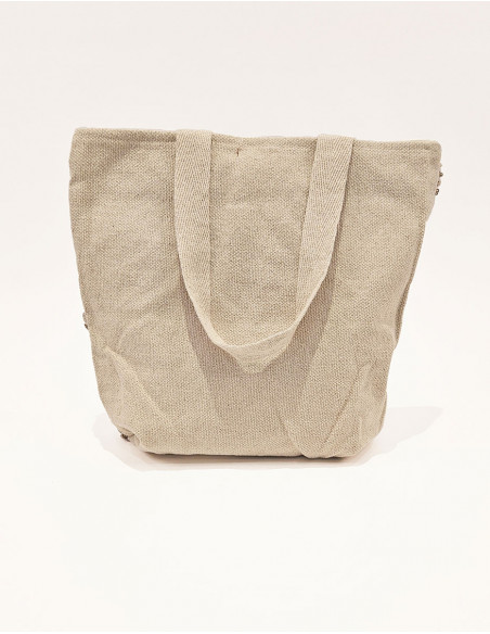 Macramé tote bag with ethnic motif