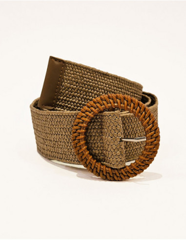 Ceinture tressée boucle originale