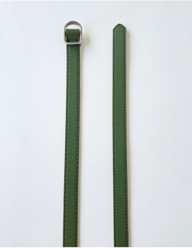Ceinture fine basique boucle argentée
