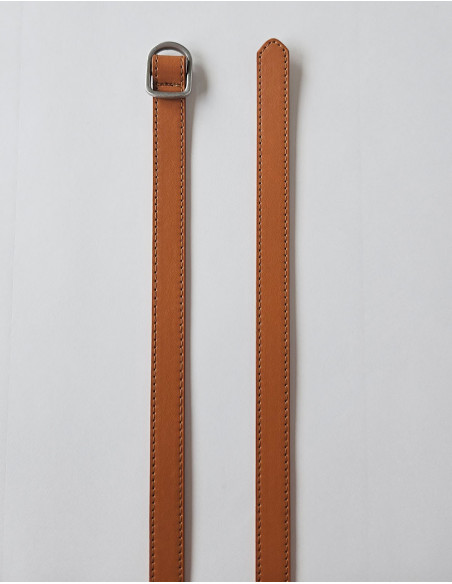 Ceinture fine basique boucle argentée