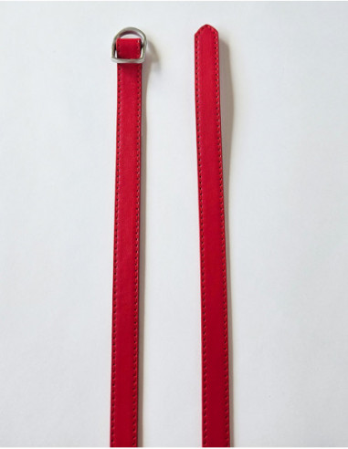 Ceinture fine basique boucle argentée