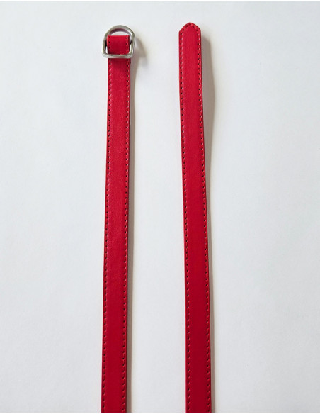 Basic silver buckle belt