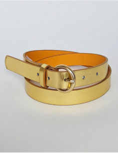 Basic gold buckle belt