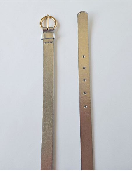 Basic gold buckle belt