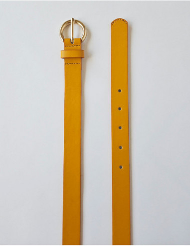 Ceinture basique boucle dorée