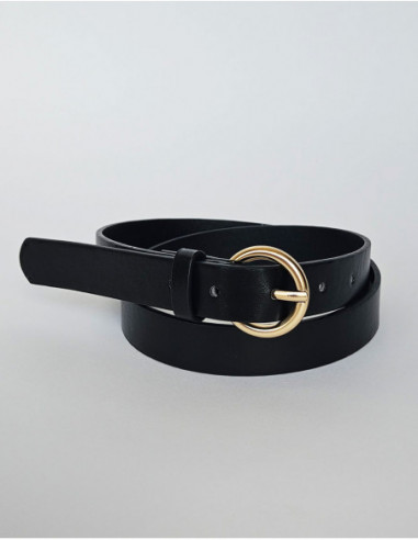 Ceinture basique boucle dorée