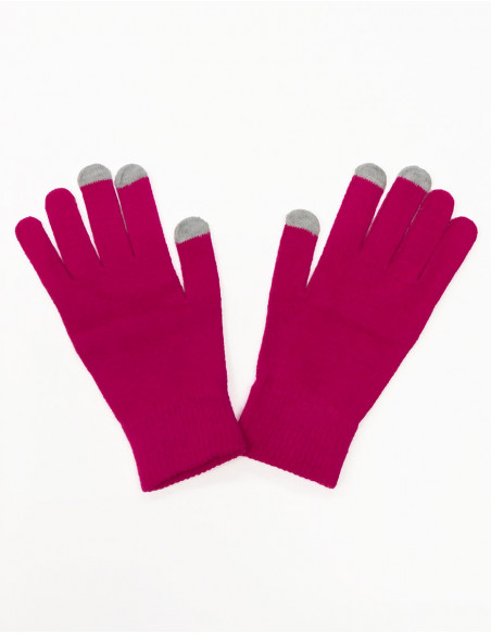 Basic two-tone tactile gloves