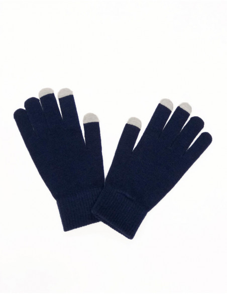 Gants basique bicolore tactiles
